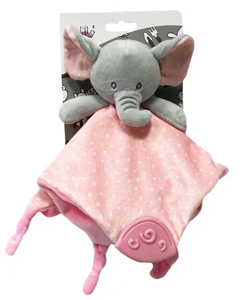 Baby plišasti slonček na poteg, 18 cm, Unikatoy